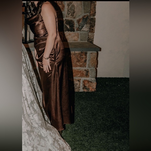 Birdy Grey Formal Chocolate Brown Dress - Picture 2 of 13